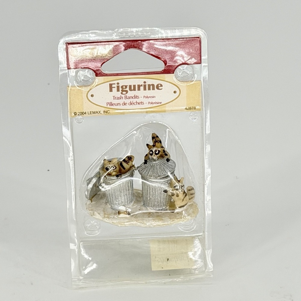 Lemax Trash Bandits Figurine 42878 Raccoons Village Accessory NIP
